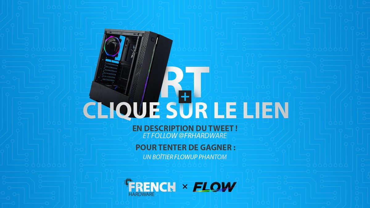 FRhardware's tweet image. #CONCOURS ! 😍🎁
UN BOÎTIER PC GAMER FlowUP Phantom (Noir) à gagner ! 
Lien : tidd.ly/c46ded10

👉 Follow @FlowUPofficiel &amp;amp; @FRhardware 
👉LIKE &amp;amp; RT 
👉LIEN PARTICIPATION : gleam.io/competitions/M…

🙏Tirage 10/03/2020

Abonne-toi : youtu.be/HOqcr6XApEM