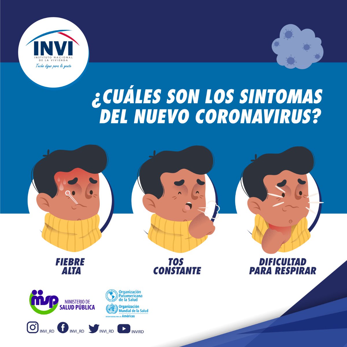 mivedrd's tweet photo. #INVITeInforma | El #coronavirus🦠 es un virus respiratorio que puede causar enfermedades, que van desde un resfriado común hasta complicaciones agudas y graves.
Toma en cuenta esas medidas y prepárate.
Si presentas algunos de estos síntomas acude al centro médico más cercano. https://t.co/UFiNyV73s2
