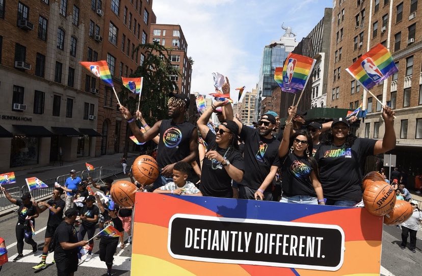 Let’s celebrate being different! Stand together and stand strong. In the end, we all just want to play the game. Thank you, <a href="/AthleteAlly/">Athlete Ally</a> ❤️🧡💛💚💙💜

<a href="/MonmouthHawks/">Monmouth Hawks</a> x #Pride🏳️‍🌈