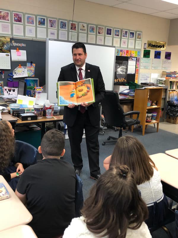 PSEA's tweet photo. #ReadAcrossAmerica took @PSEATreasurer Jeff Ney to Easton, Wilkes-Barre, and Red Lion this week to read to to students. Keep on reading!! #NationalReadingMonth #ReadAcrossPA β€οΈ π https://t.co/hHYJjutcf5