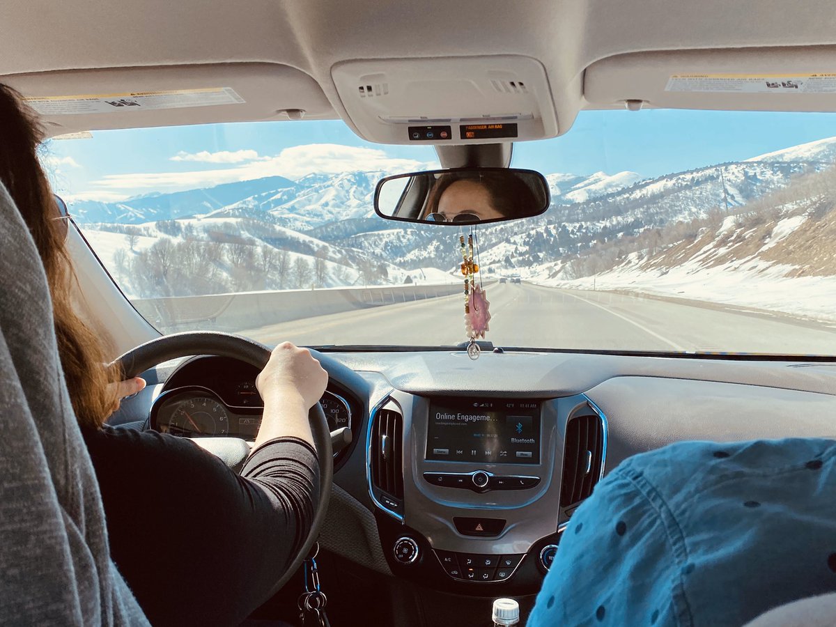 travesty328's tweet photo. Road tripping with my @EmpowerTeaching colleagues to the @t4l_conference through the beautiful Utah mountains, and listening to @bonni208’s @tihighered podcast
#instructdev #t4l2020 #AggieLife
https://t.co/Weyevjz0Tn https://t.co/KF8rnf2PiL