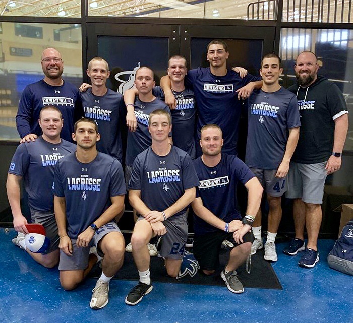KeiserU's tweet photo. KeiserU Men’s Lacrosse shaved their heads to support the #LacrosseforLife Foundation. Each shaved head results in $1000 donated to Boston Children’s Hospital for cancer research. 11 shaved heads = $11,000 donated.
#keiserseahawks #keisercares #seahawksserve #cancersucks https://t.co/yqdwLPVxjf