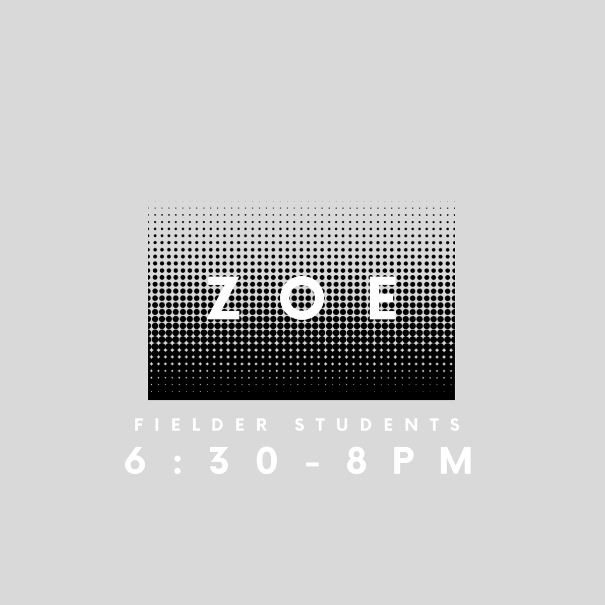 fielderstudents's tweet photo. STUDENTS! 
Tonight we have ZOE! Join us at 6:30pm for high energy, worship, and be encouraged with the Gospel! Who are you inviting to come with you??  See you there! https://t.co/zsHEsc8VSe
