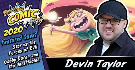 ECCExpo's tweet photo. Yet another guest to our amazing #ECCE2020 lineup! Welcome Devin Taylor!
.
https://t.co/a2VZ0r8e06
.
.
#ECCE #StarVSTHeForcesofEvil #GabbyDuranandtheUnsittables #disney #disneybooks #weirdlittlecat #waltdisney #comic #comicbooks https://t.co/PnDISKJ8iE