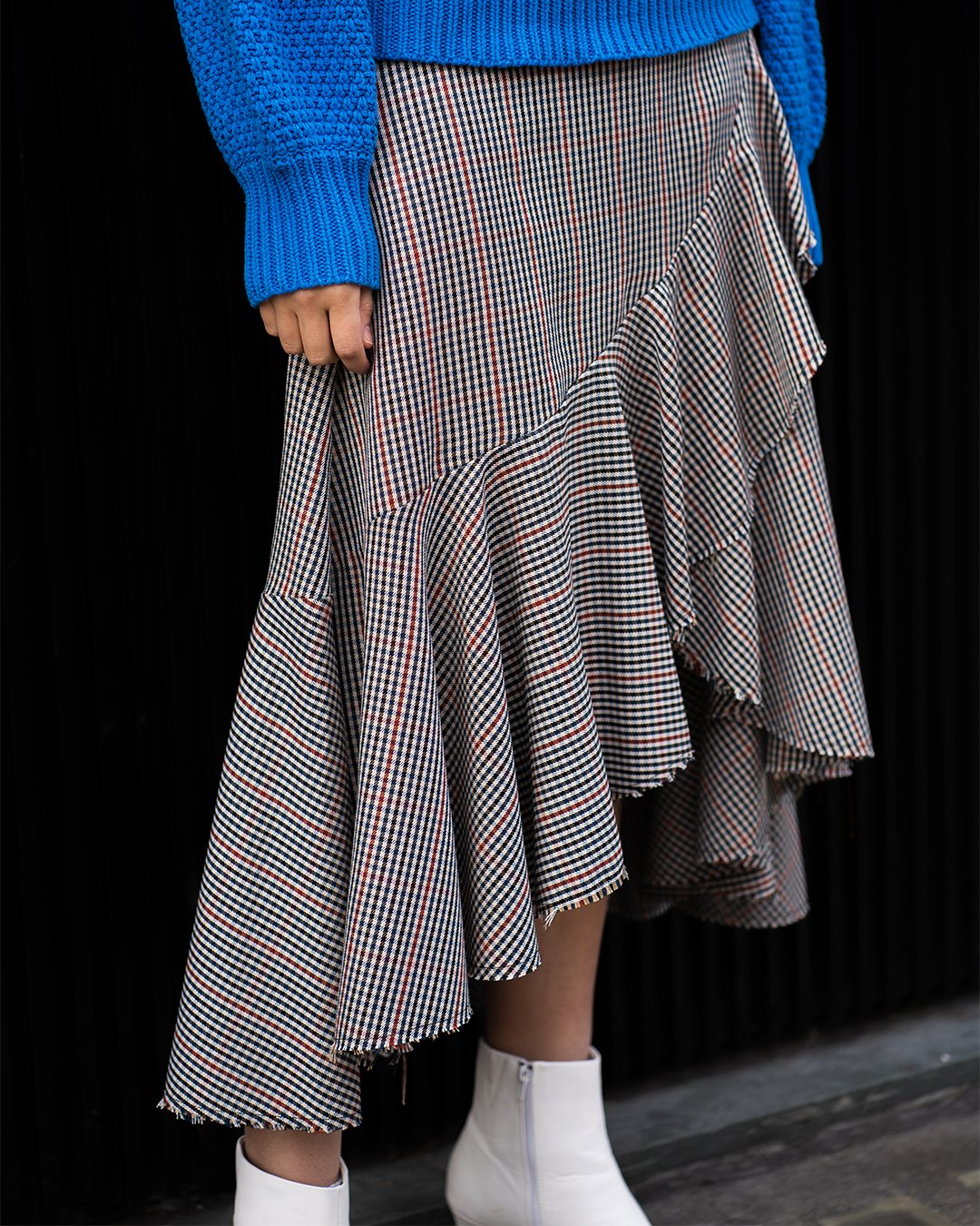 スカート Nancy check skirt/andmary Nancy check skirt