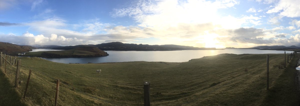 Just arrived on Skye for our next project at Dunvegan Castle. This is just a wee maintenance trip but we’ve done a lot up here ...greeted by the sun
