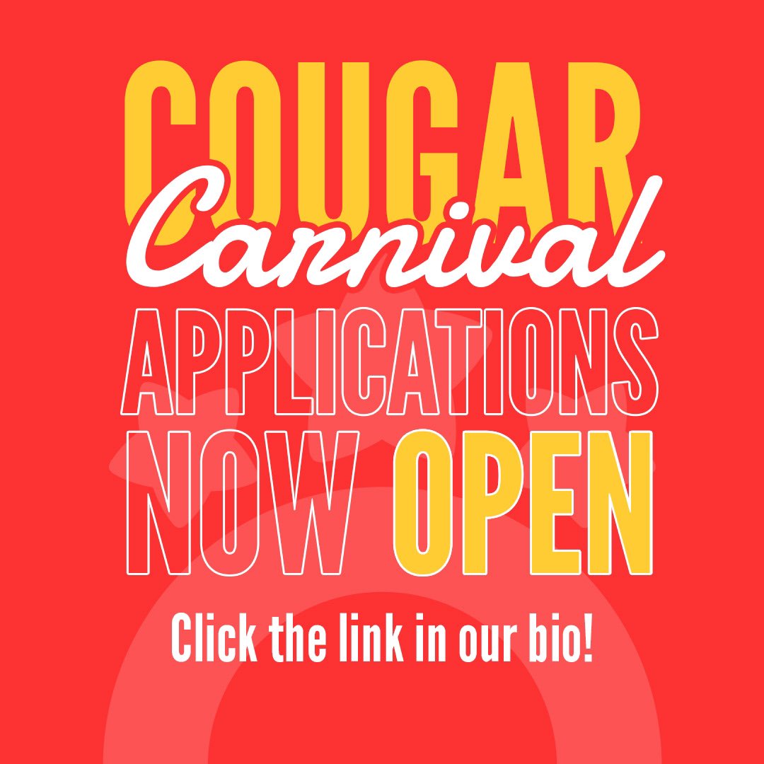 Applications are OPEN for Cougar Carnival! Your organization can come interact with incoming freshmen to help showcase the wonderful involvement opportunities we have at UH. Your org must attend one info session for you to be eligible to participate!