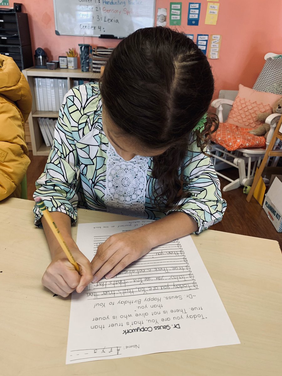 MissCasey_LPS's tweet photo. 1st grade is practicing their handwriting using a poem by Dr. Seuss! https://t.co/qTu6kUXfon