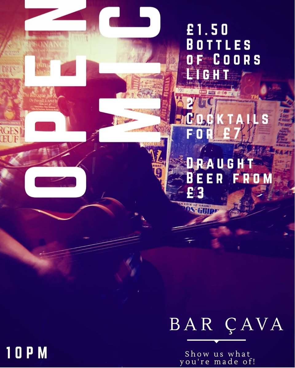 Bar_CaVa's tweet photo. 🎙 W E D N E S D A Y • V I B E S 🎙 #BarCava #CocktailOffers #CoorsLight #OpenMicWednesday #Liverpool #OpenMicLiverpool #TequilaBar #OpenMicNight #HumpDay #StudentNight #LiverpoolNightOut #StudentBar #LiverpoolNightLife https://t.co/iMOHslvZeY