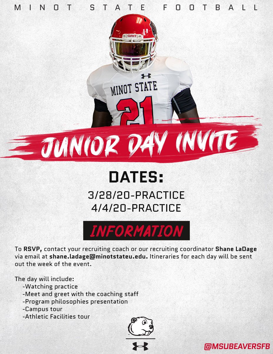 Thank you @CoachEdholm for the junior day invite!