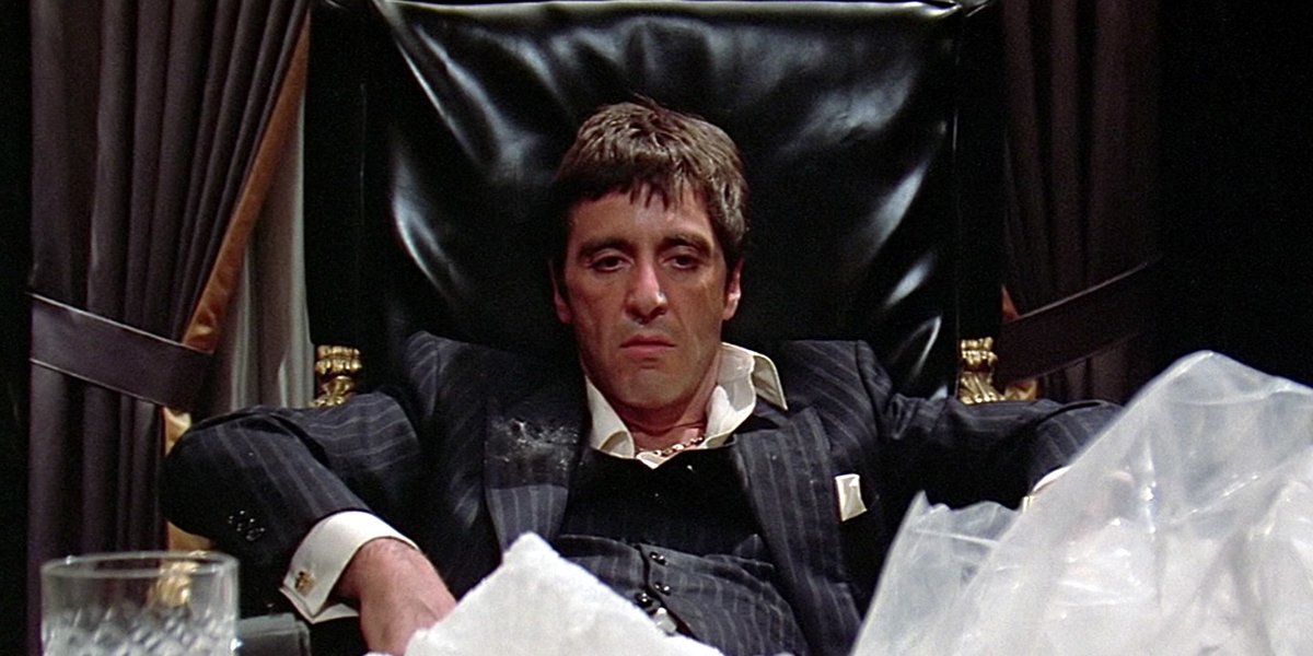 Scarface. 3 hours of Al Pacino acting, time well spend. Always hard to watch those self destructive characters but it makes amazing drama. Serpico next on the list! What is your favorite Al Pacino performance?