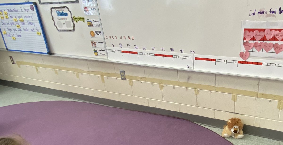KaroubiG's tweet photo. Students at Deer Park P.S. playing an open number line game. If Lion is sitting under number 16, how was I counting? Game creates so much opportunity for rich conversations and deep thinking.  Shout-out to @MsSarahBates1 for the inspiration!
@YRDSBmath https://t.co/nKi2O24DzQ