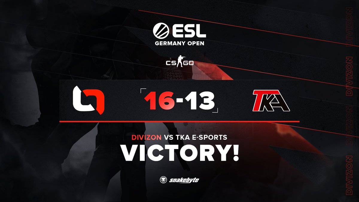 DIVIZONgg's tweet photo. #DIVIZON CS:GO take de_inferno with an overall score of 16:13 and secure the win! GGWP @TKAAUT 

#goDIVIZON #ESLGermanyOpen https://t.co/zF3E3upQUV