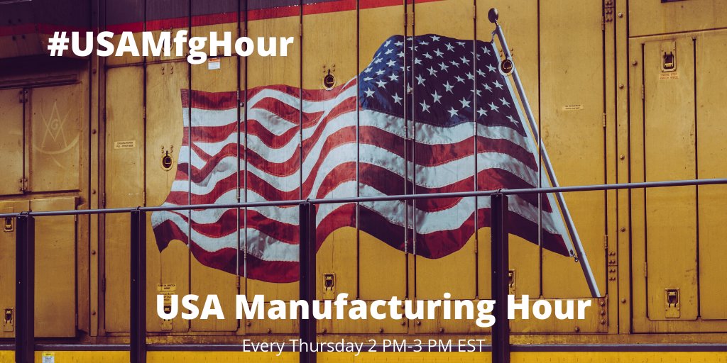 CVTPlastics (@cvtplastics) on Twitter photo Please check out #USAMfgHour this week. Host:
@BillGarlandSpkr
When: Every Thursday 2 PM - 3 PM EST (1-2 CST)
Please join #USAMfg companies & champions to discuss topics to further USA Manufacturing.
#Follow <a href="/USAMfgHourChat/">#USAMfgHour Chat Highlights</a>
We'd love to have You.
#manufacturing #usamfg Please check out #USAMfgHour this week. Host:
@BillGarlandSpkr
When: Every Thursday 2 PM - 3 PM EST (1-2 CST)
Please join #USAMfg companies & champions to discuss topics to further USA Manufacturing.
#Follow <a href="/USAMfgHourChat/">#USAMfgHour Chat Highlights</a>
We'd love to have You.
#manufacturing #usamfg