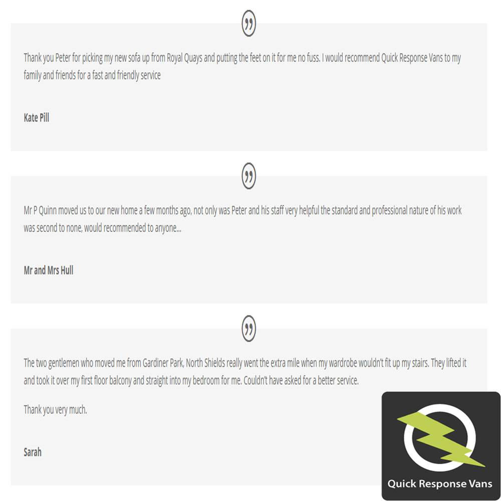 QuickResponseNE's tweet photo. Here at Quick Response Vans, we pride ourselves in offering our customers a wide range of services, Please check out out Testimonials page to see what our customers think.

https://t.co/aPqNc1pAbt

#Removals #ManWithAVan #Courier #HouseRemovals #Storage #NorthTyneside #Newcastle https://t.co/obLozirZYo