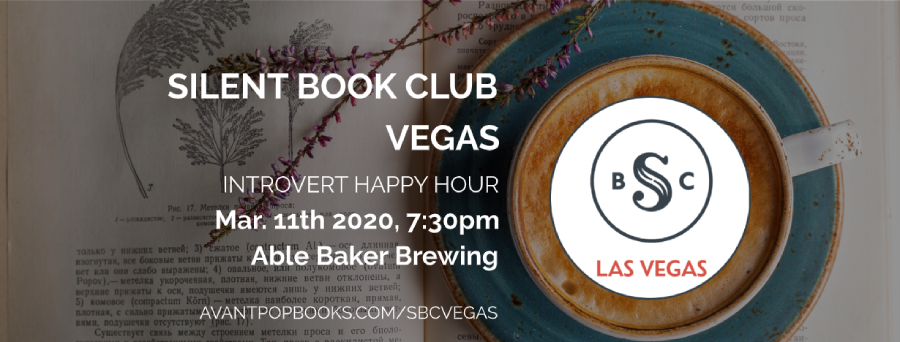 avantpopbooks's tweet photo. It's #readingflashmob time in Las Vegas! In one week @silentbookclub Vegas is heading back to one of our favorite spots @ablebakerbrewing MARCH 11th 7:30-9pm
https://t.co/9r2I8q5mIZ
📚READ🍺

#readmorebooks #bookclub #vegasreads #avantpopbooks #silentbookclub #introverthappyhour https://t.co/ESIGt68ah3