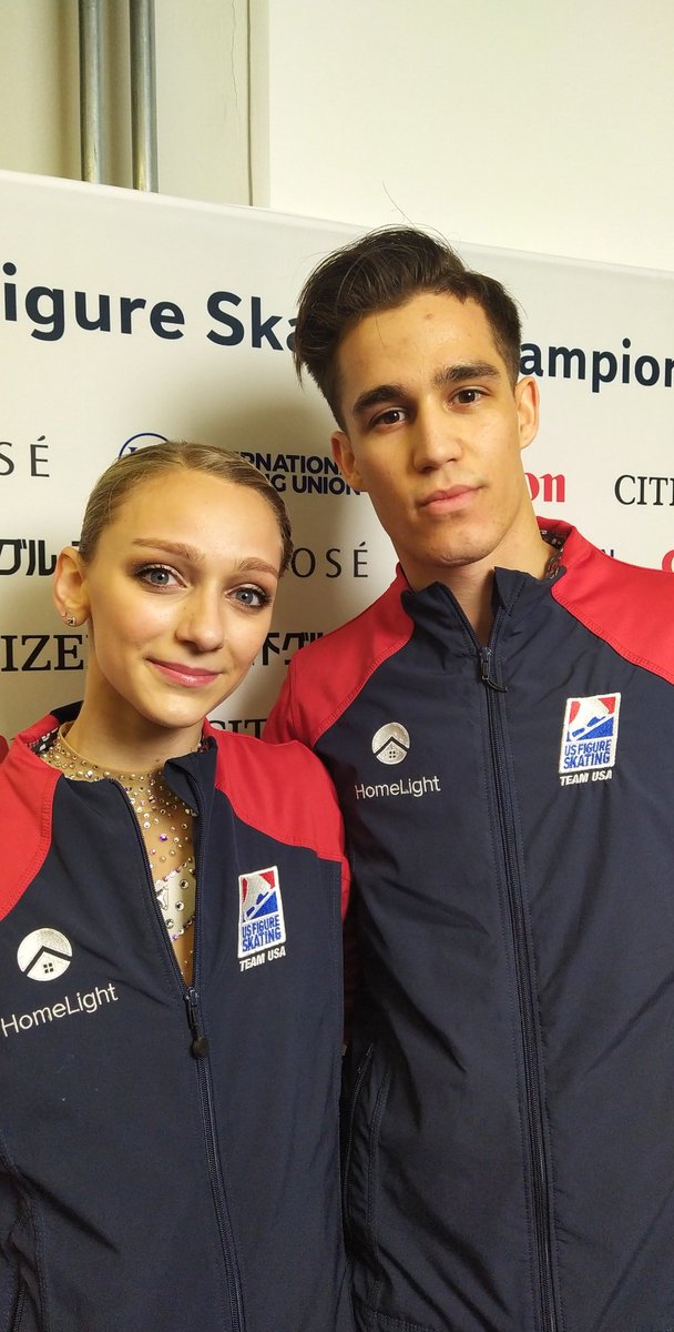 goldenskate's tweet photo. #KateFINSTER / #BalazsNAGY (USA):
B: "Our SP is a motivation for tomorrow.
We've lost points on axel, death spiral and footwork..."
K: "Little mistakes that added up."
#worldjfigure #juniorworlds https://t.co/K5ORyeEdy9
