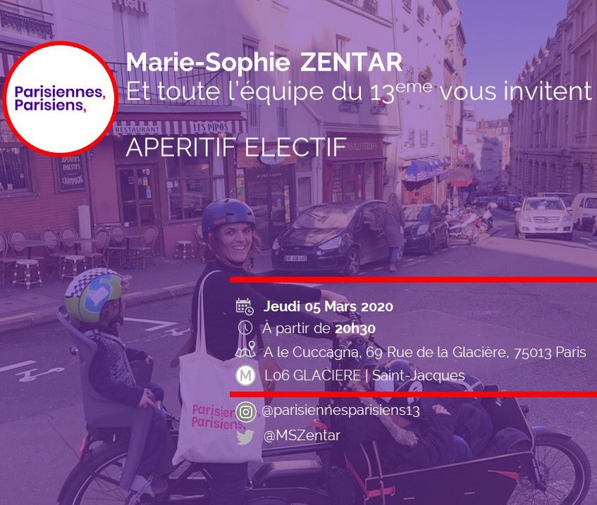 Parisien_nes13's tweet photo. Nous vous invitons demain soir à notre apéritif électif 🥂
Ce sera l'occasion de se rencontrer, d'échanger sur notre programme et pour vous de nous proposer vos idées pour le 13ème arrondissement !
⏰ : Jeudi 5 mars, 20h30
📍 : Le Cuccugna, Métro Glacière à Paris 13ème. https://t.co/qxVbj5qfhv