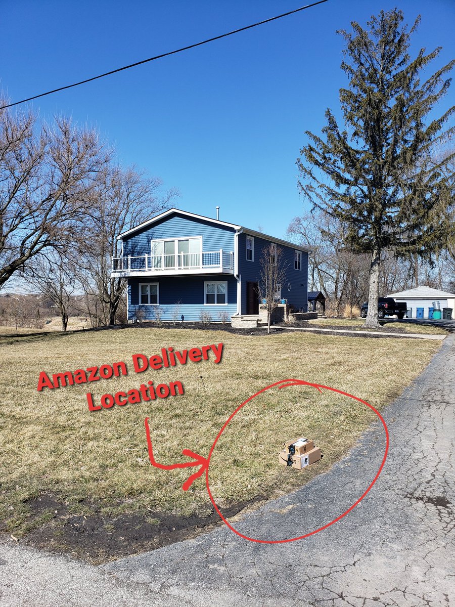 JohnSemko's tweet photo. Does anyone know the best way to notify Amazon that I don't appreciate my delivery at the end of my driveway, on wet grass, next to the street? 
#amazon
#primedelivery
#amazondelivery
#wtf https://t.co/saaVEBHhXm