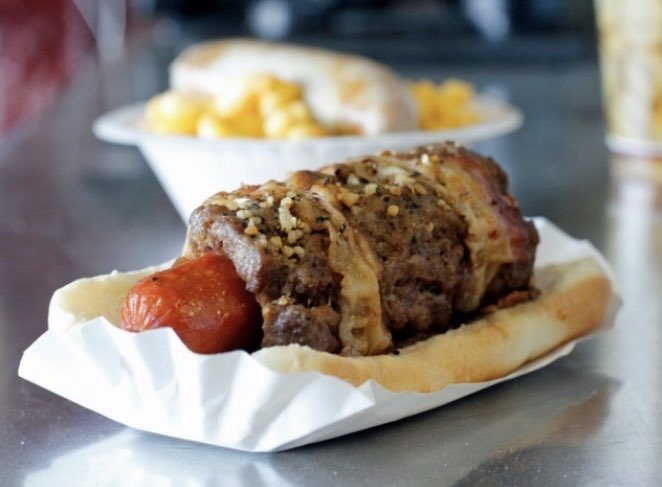 bridgetmmulcahy's tweet image. Ron Swanson would absolutely love Spring Training. ⚾️🥓 (Goodyear Ballpark, Surprise Stadium) #BaconWrappedEverything