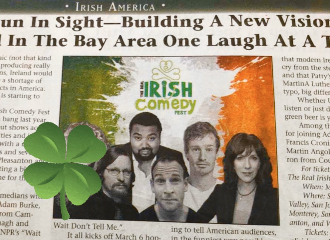 GLOWPUNK's tweet photo. BIG NEWS: The Real Irish Comedy Tour @realirishcomedytour is BACK in California 6th - 17th March for the run up to St. Patrick’s Day. 🇮🇪The lineup is Fire🔥: Tix: https://t.co/3ddG6jnHEp https://t.co/yoQfali8EZ