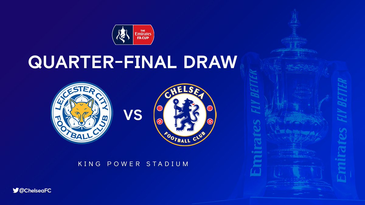 Kami akan berhadapan dengan Leicester City di babak perempat-final #FACup! 👊

#CFCIndo