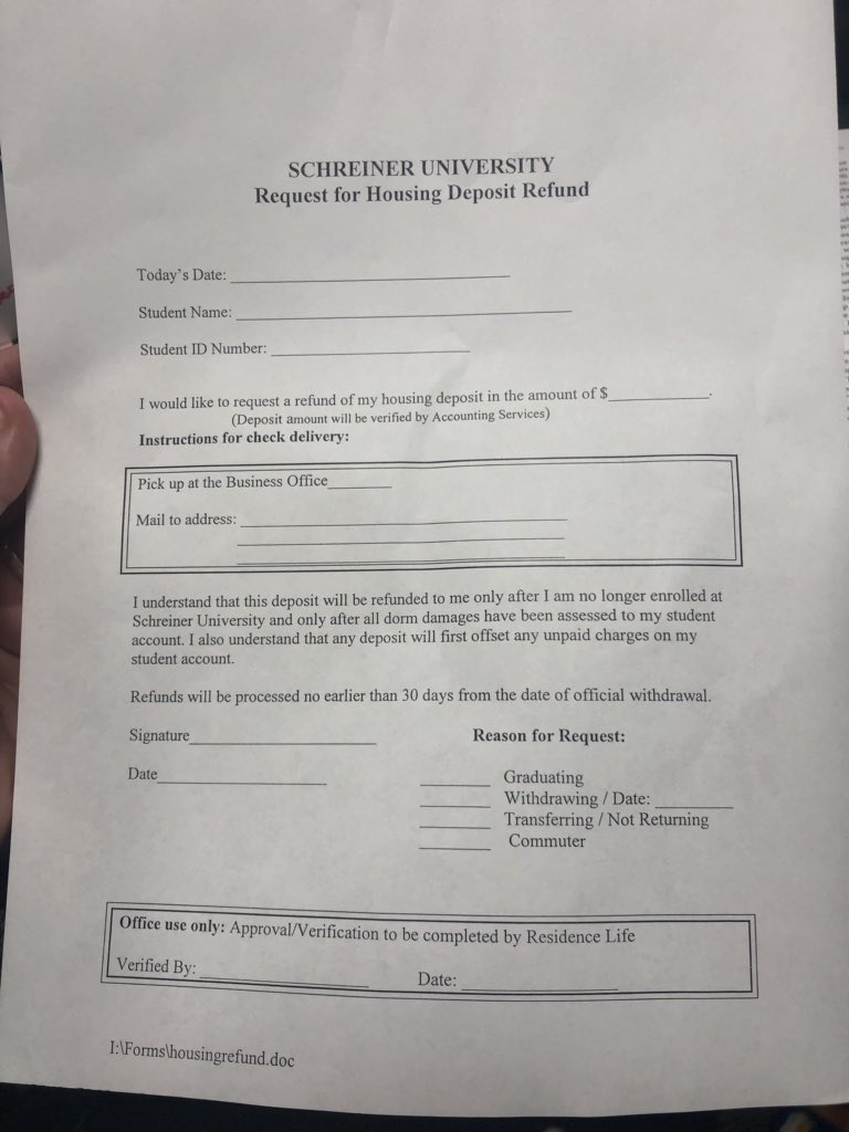LaurenStanley4's tweet photo. SCHREINER STUDENTS!!!
If you made a deposit for your freshman housing, you’ll receive a refund! Rt to save a bank account https://t.co/CJxnLTbm5u