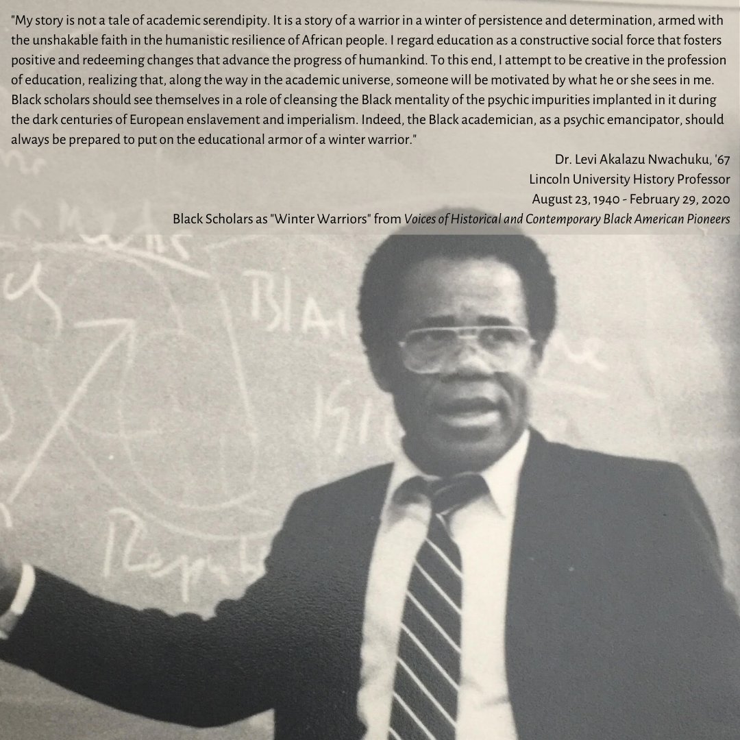 LUofPALibrary's tweet photo. Beloved history professor Dr. Levi Akalazu Nwachuku ‘67 (August 23, 1940 – February 29, 2020) now walks with the ancestors and we remain to celebrate his life and build upon his legacy. May he rest in perfect peace. https://t.co/iMXsHDKi32