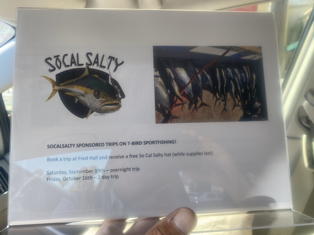 socalsalty's tweet photo. #fredhall #fredhalllongbeach Book one of my trips, get a free So Cal Salty hat! In the Point Loma Sportfishing booth https://t.co/mcdva1VgDB