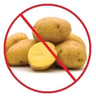 Приму картошку. Картошка нельзя. Картофель запрещен. Нет картошки. Перечеркнутая картошка.