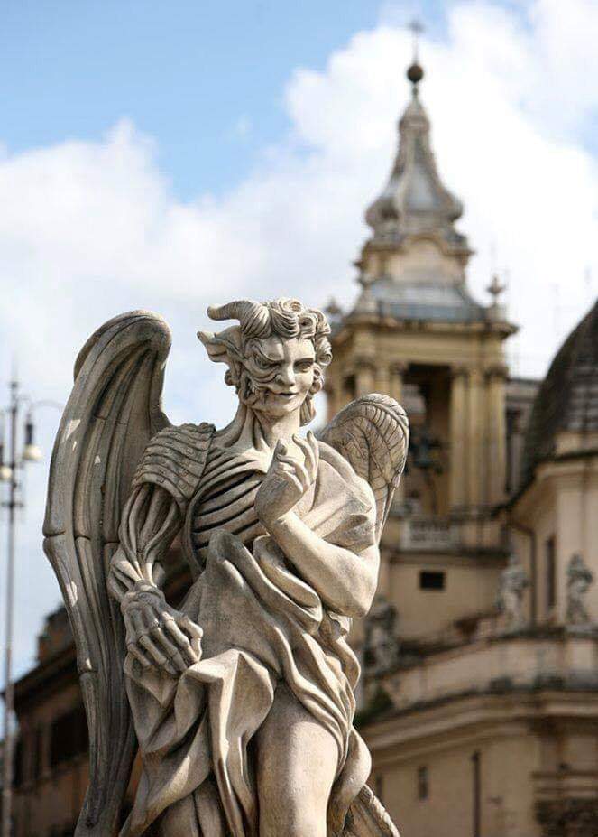 "Half demon, half angel" statue.

Rome, Italy 🇮🇹.