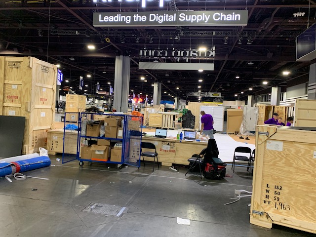 poweredbymhi's tweet photo. Countdown to #MODEX2020. MODEX show is only 5 days away and setup is underway. We can't wait to see you Monday in Atlanta at the premier expo for manufacturing and supply chain solutions! #SupplyChain #logistics #materialhandling https://t.co/DUhjXy7plW