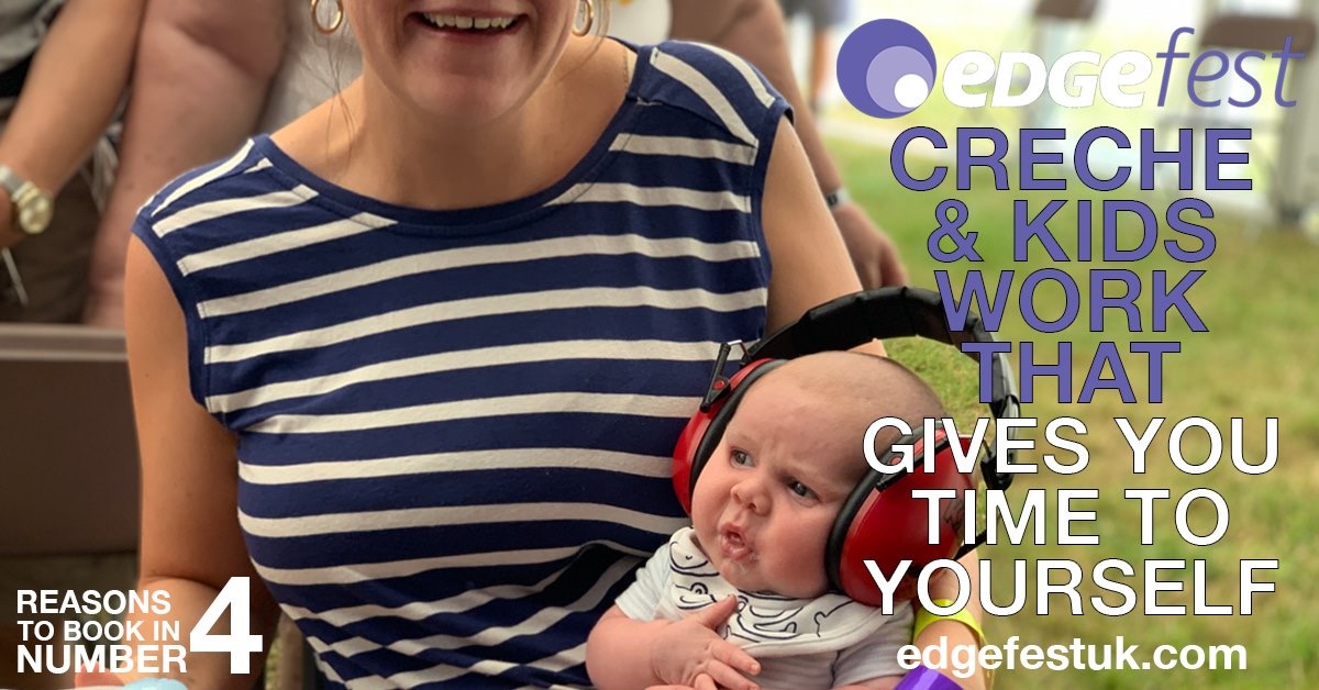 theedgestuff's tweet photo. Yet another reason to book on to Edgefest. Our children and creche teams are incredible. Your kids won't want to leave and the bonus for you is having some space to think, figure things out and meet some new friends! #edgefest20 1-7 August https://t.co/ncSpDvmhku https://t.co/0aWN5AOqep