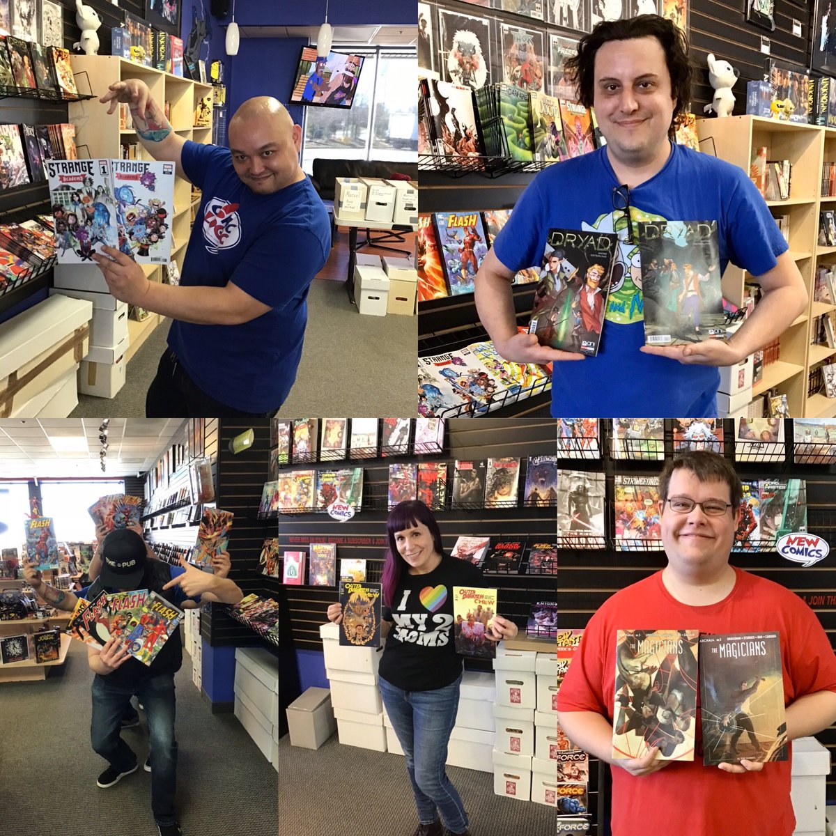 comiclogicva's tweet photo. Check out this weeks staff picks! @RobQuake @klu4973 @DoctorStayPuft #outerdarknesschew @Johnlayman @AfuChan1 @robguillory #chew #outerdarkness #imagecomics #flash750 #dccomics #themagicians #themagicianscomic #archaia #dryadcomic #onicomics #StrangeAcademy #marvelcomics https://t.co/Io7CcycOSh