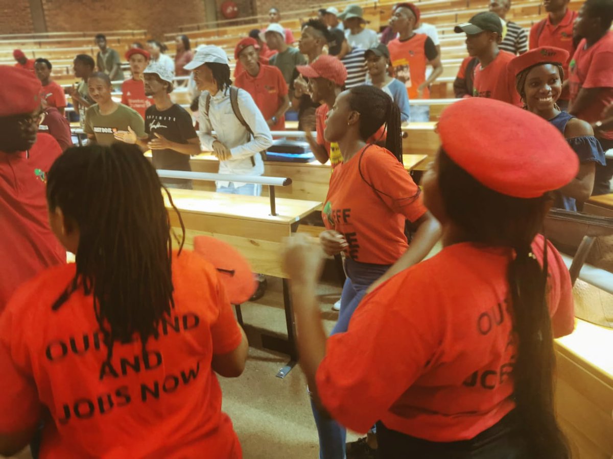EFFYouthCommand's tweet photo. ECONOMIC FREEDOM FIGHTERS STUDENT'S COMMAND NORTH WEST UNIVERSITY, Potchefstroom branch, continues with the mandate of consolidating the ground towards socialist power as they hosted a very successful BSA.
#LearnPersuadeAndConscientize
@EFFSouthAfrica https://t.co/OfpkB98yJX