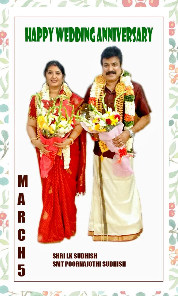 ellkayyes's tweet photo. Happy Wedding Anniversary to Our Managing Director &amp; Managing Partner                                     Regards #ELLKAYYES Family @lksudhish https://t.co/DBov9Lhzmx
