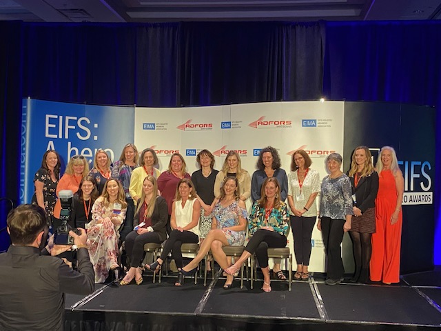 StoCorp's tweet photo. Our ranks are growing! The women at the @EIMA_EIFS annual meeting recently came together for a photo for women in #construction week. Great times in Amelia Island, FL! #WICWeek2020 #EIMA2020 https://t.co/UbNF0qmkLs
