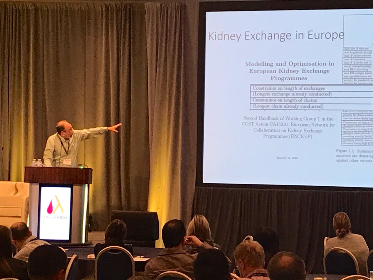 OneLambda's tweet photo. Nobel Prize winning economist, Dr. Alvin Roth, started off day 2 of the 34th Advanced HLA Technical Workshop discussing his work on organ allocation. #oliworkshop https://t.co/qbczfhIyZG