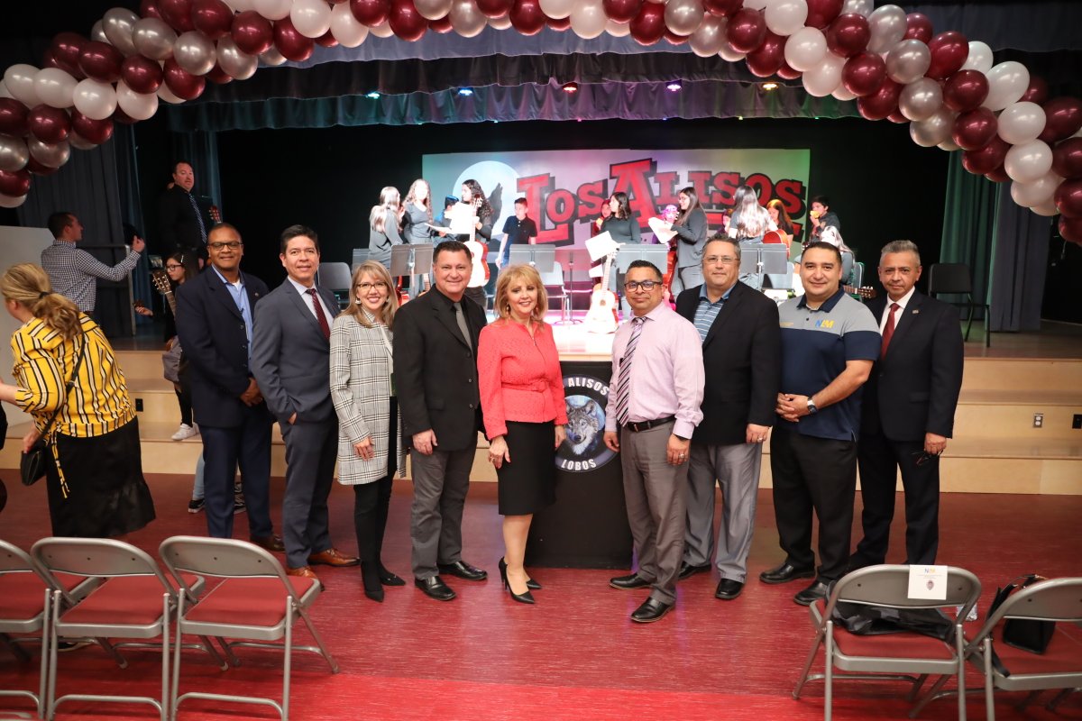 nlmusd's tweet photo. Tuesday marked the Grand Opening for the Multi-Purpose Room Modernization Project at Los Alisos Middle School.  Attended by students &amp; parents, NLM Board @judecazares1 @TiradoNLMUSD @Emprmemo &amp; NLM Staff @hdanielianedd @Varssatty &amp; Estuardo Santilan #futureready #nlmusd https://t.co/DqZPfrbjbF