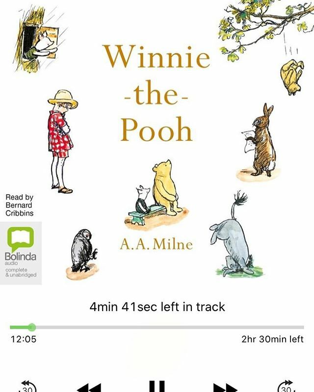 myendlessshelf's tweet photo. My 5yo is in love with the Winnie the Pooh audiobook β€οΈβ€οΈ #amreading #audiobooks #childrensbooks #blossomandrootkindergarten #blossomandroot #homeeducator #homeedmum #readingtogether https://t.co/JooRob51JI https://t.co/77kbk8TLBs