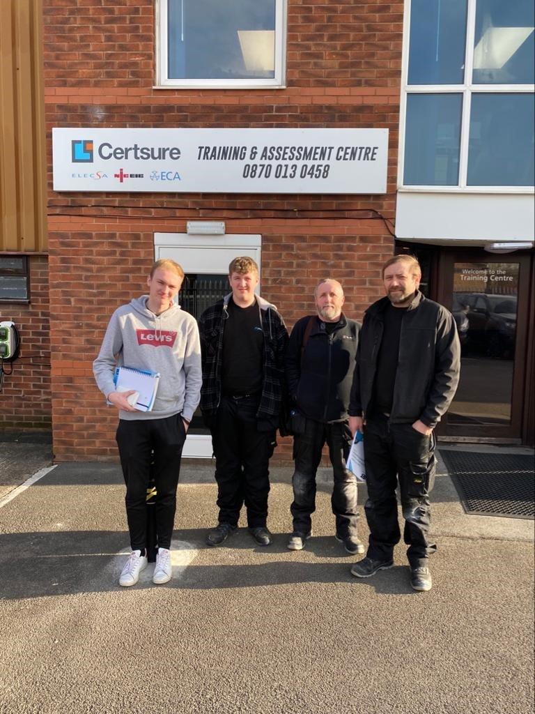 CoretechElec's tweet photo. The last of our engineers attending Electric Vehicle Training today with the NICEIC. We ensure all our engineers are trained to the highest standard to deliver the best service to our customers. Contact us for your EV Charging needs today 01484 661313 https://t.co/xAbTTHobqU