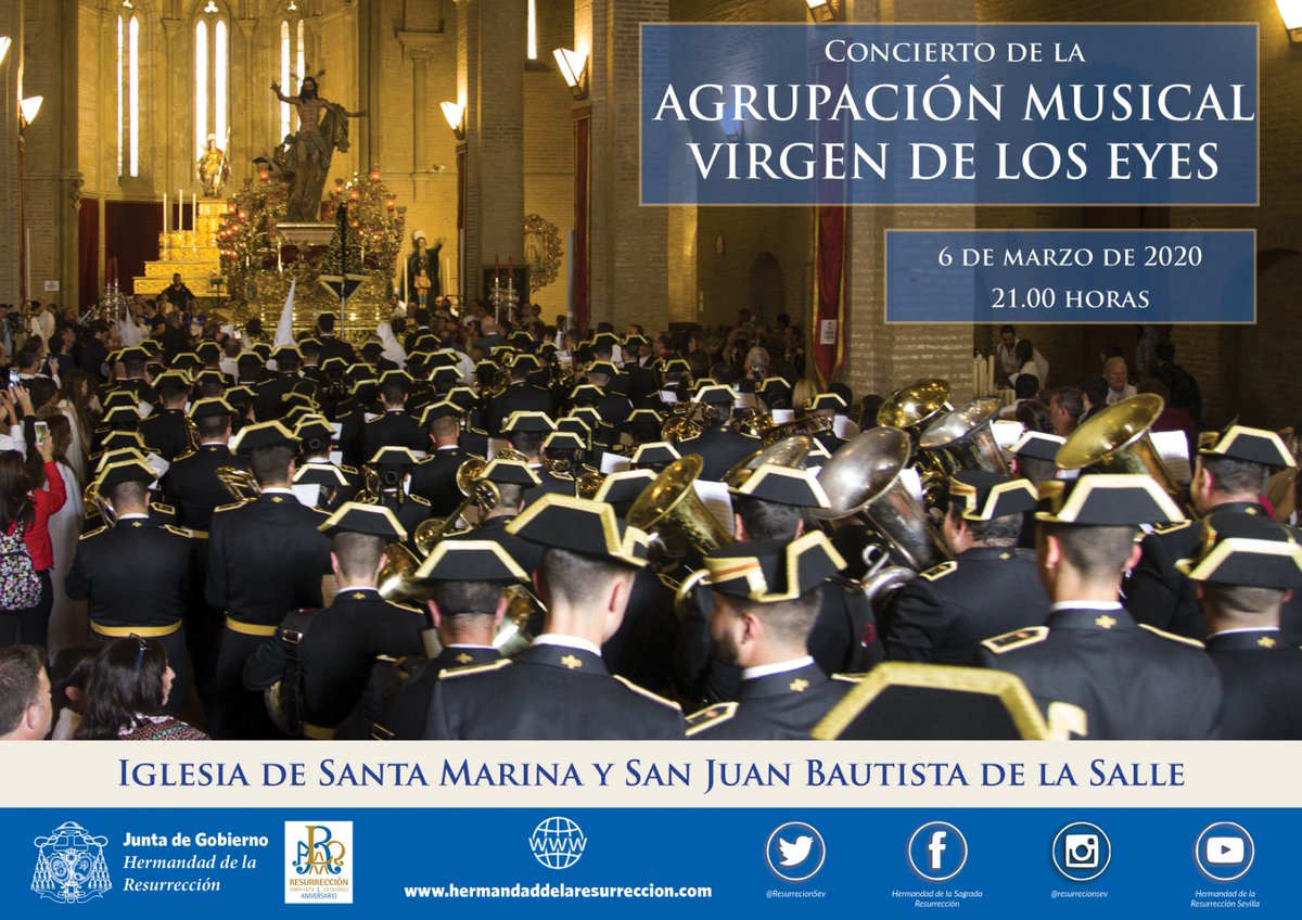 ResurreccionSev's tweet photo. 🗓️ VIERNES 7 DE MARZO || Concierto de la Agrupación Musical Nuestra Señora de los Reyes (@AgrupacionVR) dedicado a los #50añosdeResurreccion

Dará comienzo en nuestra iglesia a partir de las 21 horas.

#CuaresmaenSantaMarina https://t.co/eLDWKXFaDF