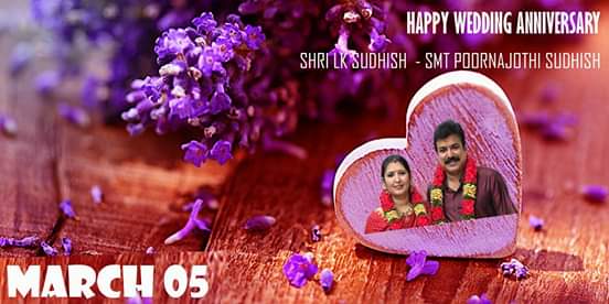 ellkayyes's tweet photo. Happy Wedding Anniversary to Our Managing Director &amp; Managing Partner                                     Regards #ELLKAYYES Family @lksudhish https://t.co/HHVNVM7USF