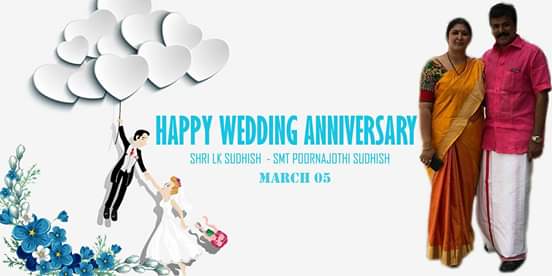 ellkayyes's tweet photo. Happy Wedding Anniversary to Our Managing Director &amp; Managing Partner                                     Regards #ELLKAYYES Family @lksudhish https://t.co/HHVNVM7USF