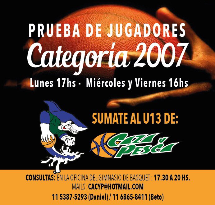 #Torcuato #Pacheco #Tigre naciste en el #2007 y queres hacerte amigo de la 🏀⛹🏻 Venite a <a href="/BasquetCacyp/">Cacyp</a> #TeEsperamos #VamosTiburon