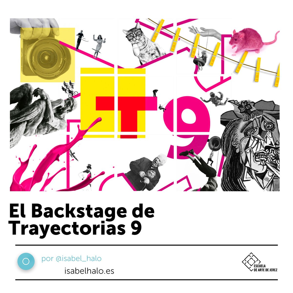 easdjerez's tweet photo. Backstage de Trayectorias9 https://t.co/sEh2CuMIgh @isabel_halo Todo lo que NO verás en @trayectoriaseajerez. #ideas #gifs #filtros #stories #fotografías #stopmotion #challenge dentro y fuera de la @escueladeartejerez… Gracias alumnado de 2º #Gráficapublicitaria. https://t.co/beCHK9ypAP