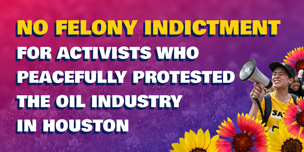 🚨BREAKING🚨 Today, Greenpeace activists and others charged after last year’s protest on the Houston Ship Channel were CLEARED of felony charges!