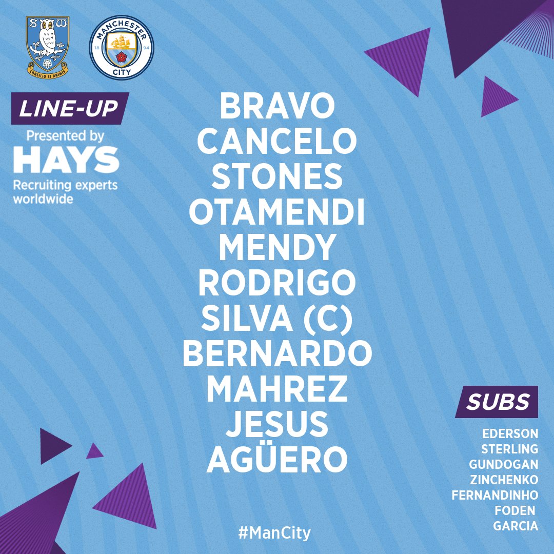 CarolRadull's tweet photo. Sheffield Wednesday vs. Manchester City

Line-ups

Kick-off, 10.45pm. #TheScoreKE https://t.co/O9xhXxlKuD