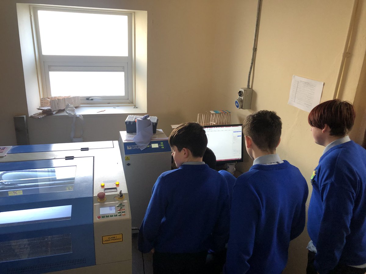 TechScoilMhuire's tweet photo. Day 3 of Engineers Week. Action packed day!! Students take part in a laser cutting workshop producing some very creative pieces of work. 2nd students completed their brilliantly designed bridges. Now can they withstand the weight tomorrow!!  @JCt4ed @EngineerIreland https://t.co/woigO4uMVZ
