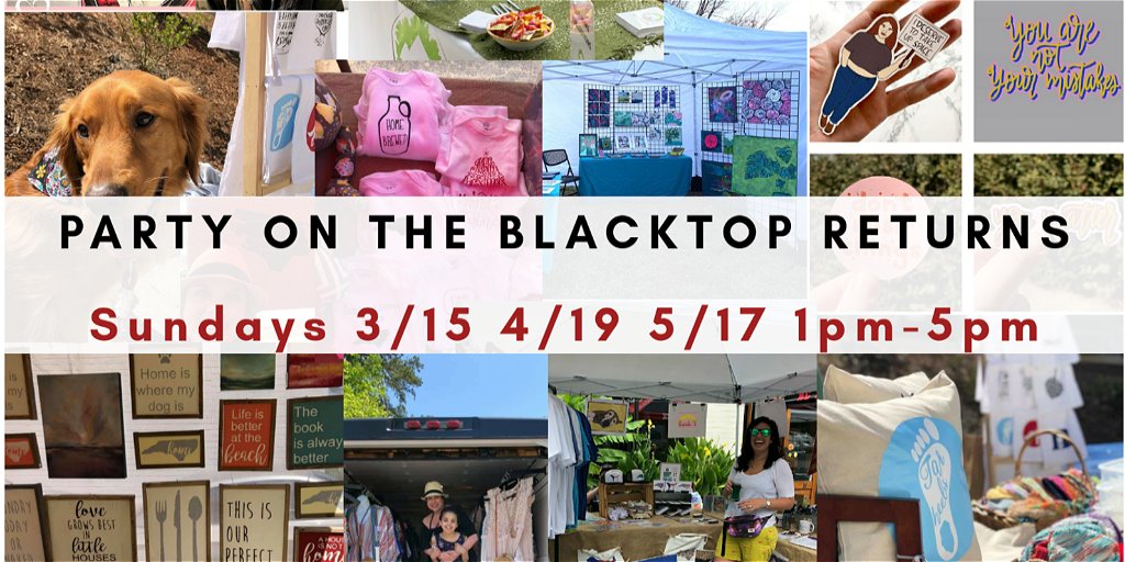 Our Party On The Blacktop Series of outdoor pop-up markets returns next Sunday from 1-5.  We'll have markets on the third Sundays of March, April and May!  Come meet local entrepreneurs and shop while you drink! Interested vendors can email us at Justin@HouseOfHopsNC.com